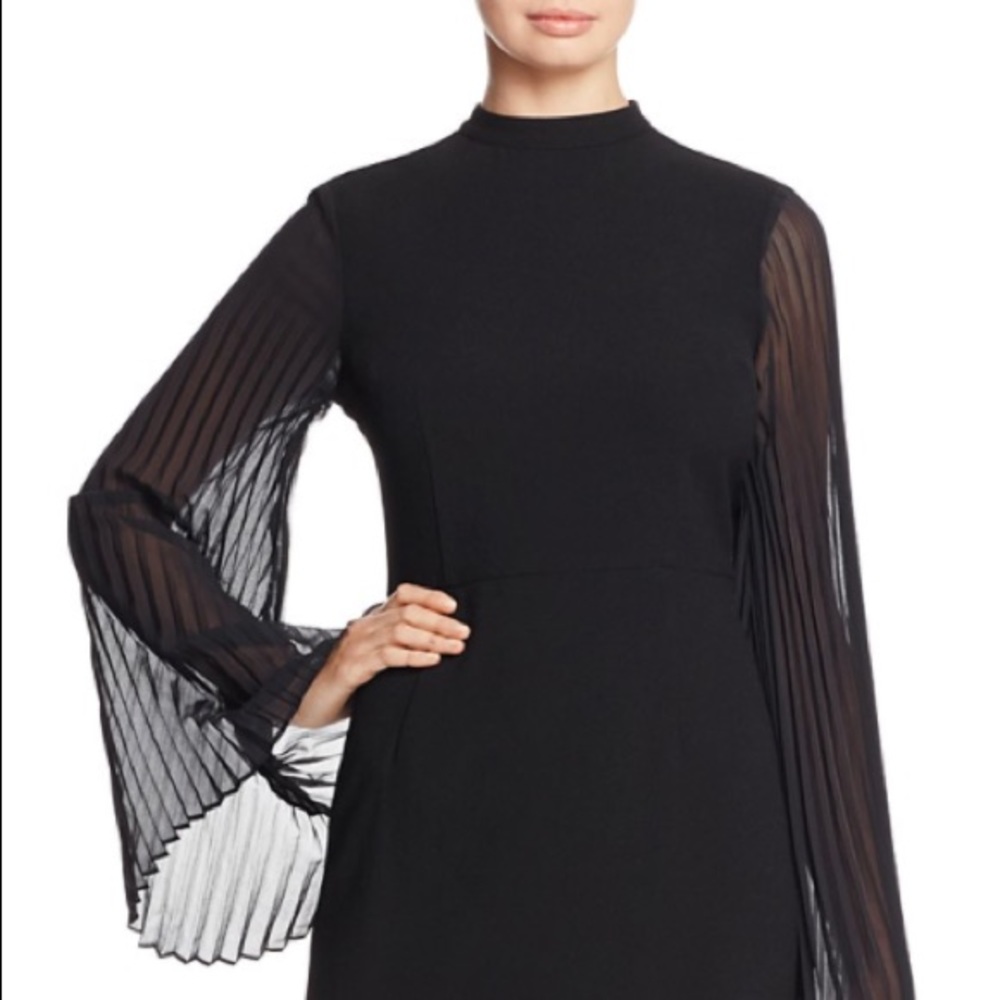 Cupcakes & Cashmere Black Dress w/ Chiffon Sleeves
